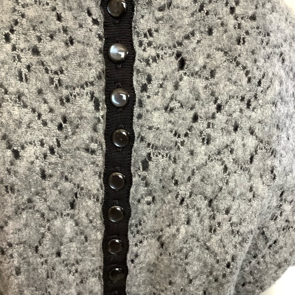 Semantiks Gray Wool and Black Elegant Gray and Black Women's Dress - Picture 6 of 9